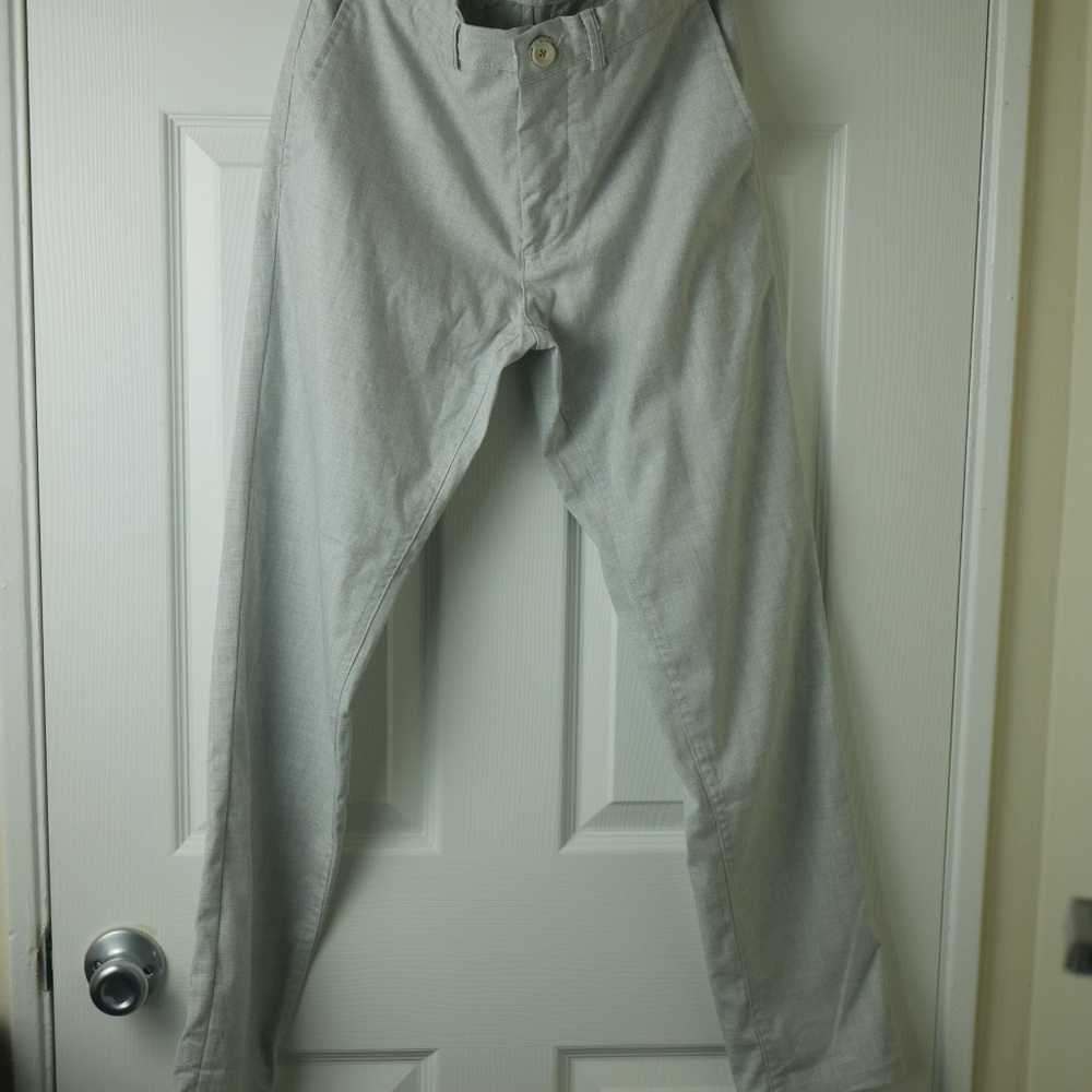 Zara Heathered Chino Pants, Light Gray, 29